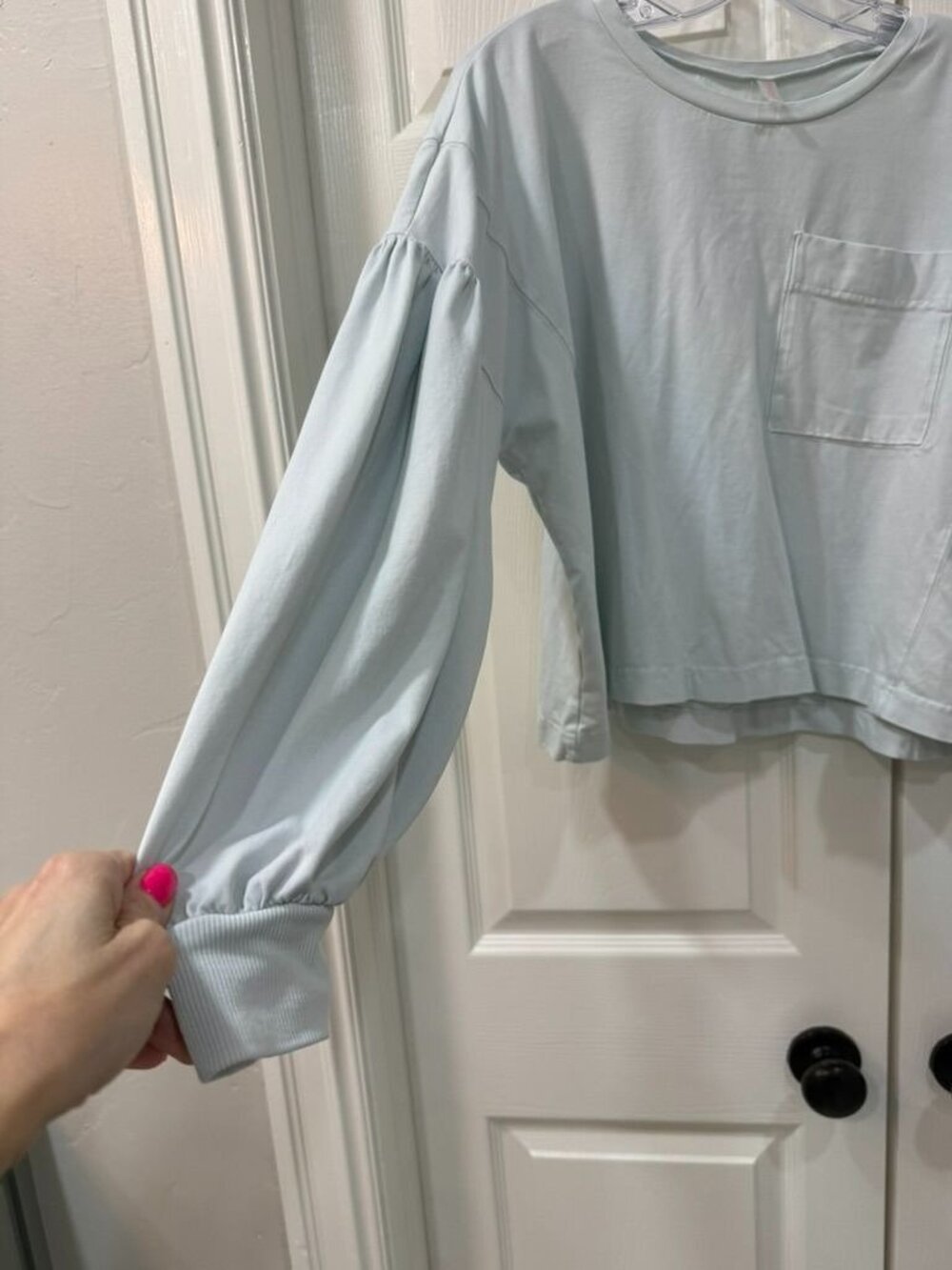 Free People EUC Hot Shot Recovery Set XS Light Blue Joggers & Long Sleeve Top - Picture 14 of 16